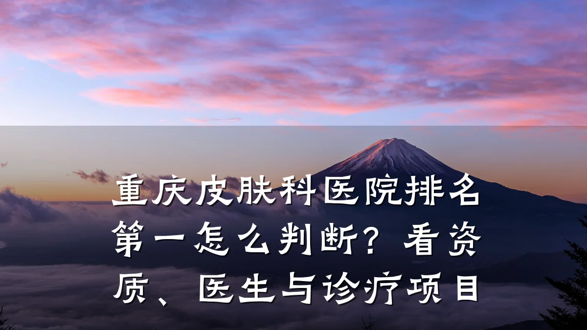 重庆皮肤科医院排名第一怎么判断？看资质、医生与诊疗项目