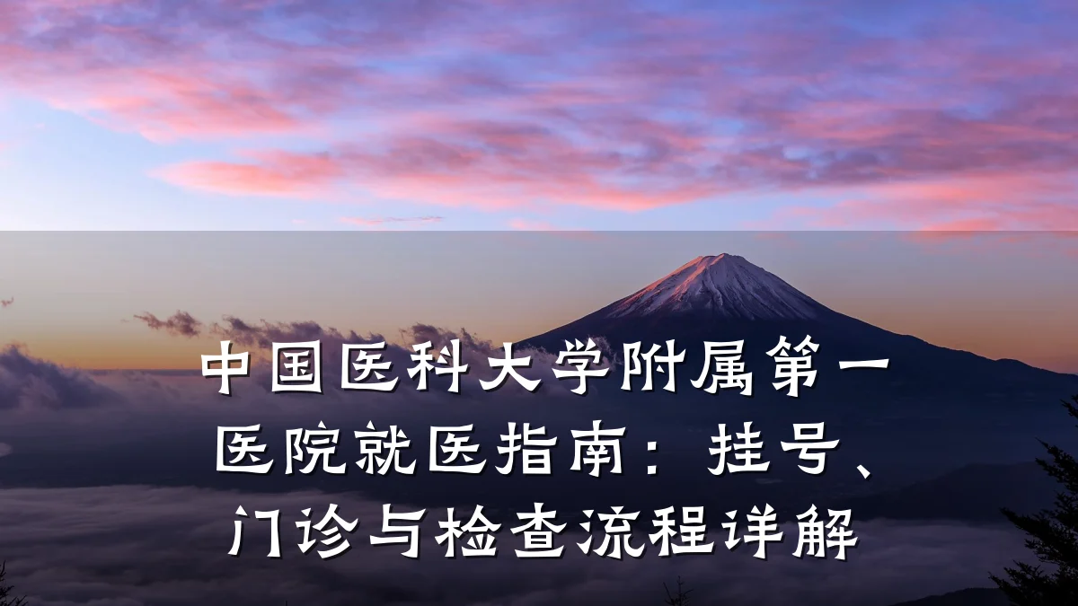 中国医科大学附属第一医院就医指南：挂号、门诊与检查流程详解
