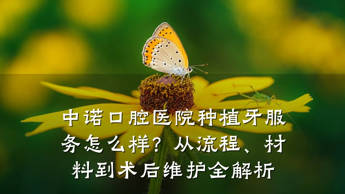 中诺口腔医院种植牙服务怎么样？从流程、材料到术后维护全解析