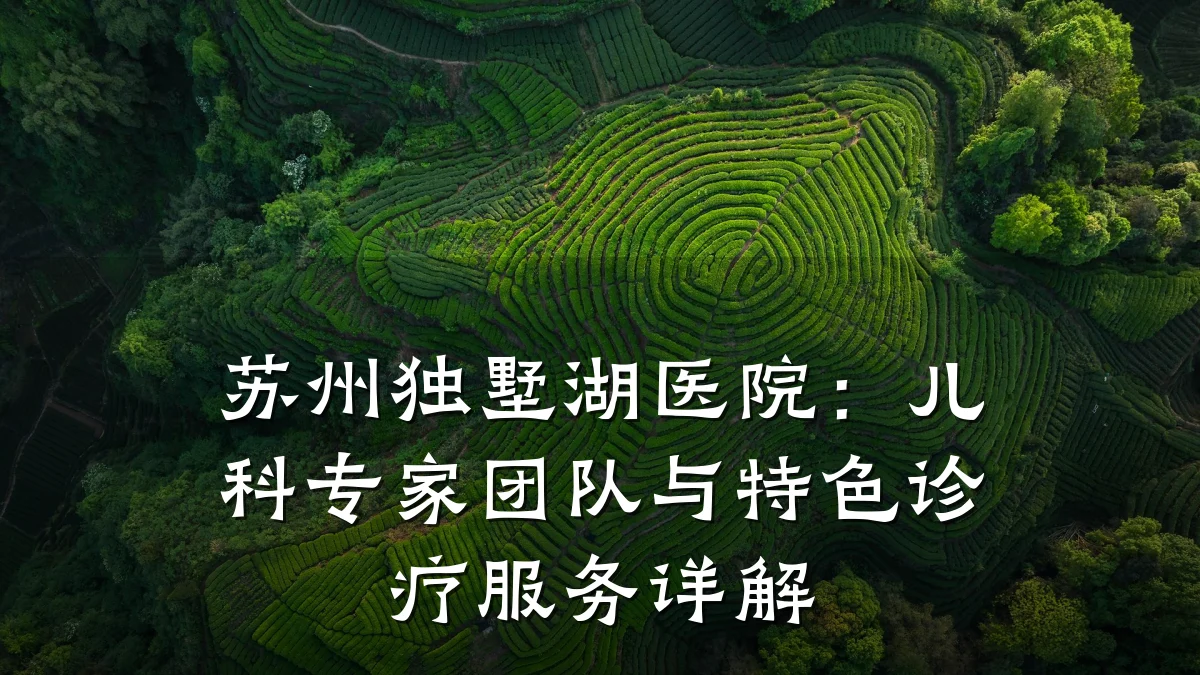 苏州独墅湖医院：儿科专家团队与特色诊疗服务详解