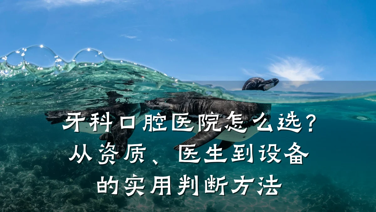 牙科口腔医院怎么选？从资质、医生到设备的实用判断方法