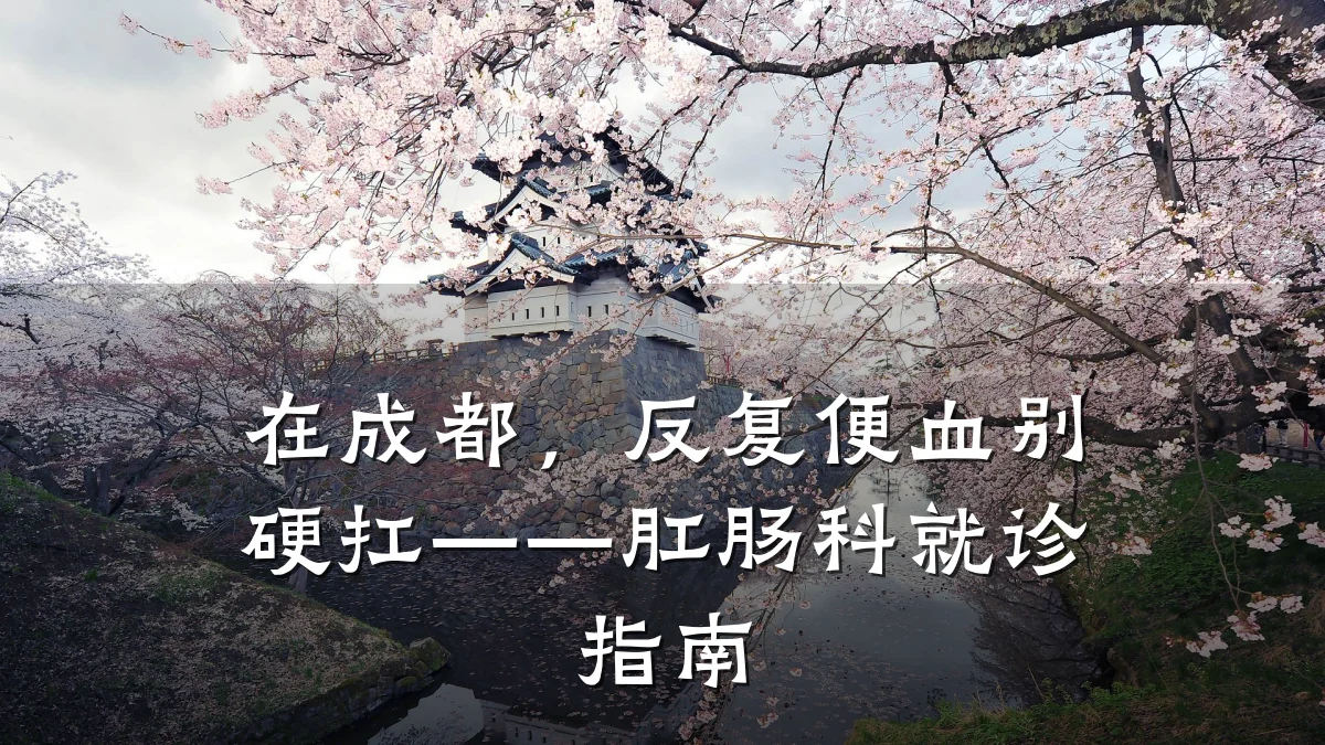 在成都，反复便血别硬扛——肛肠科就诊指南