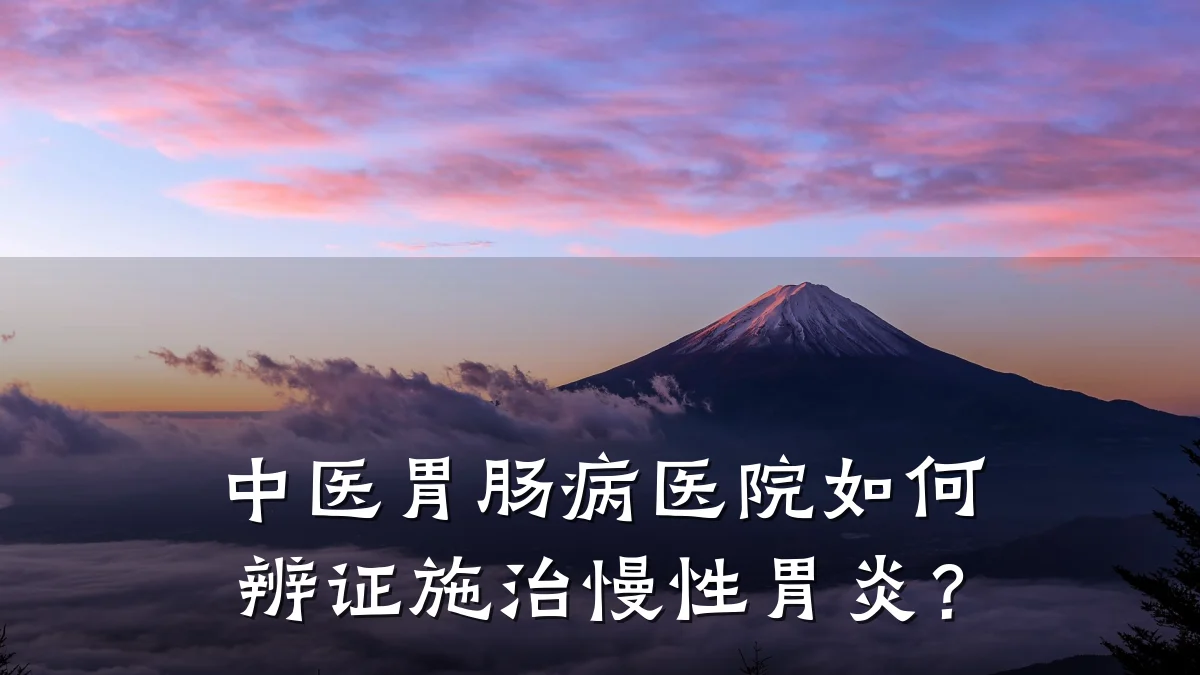 中医胃肠病医院如何辨证施治慢性胃炎？
