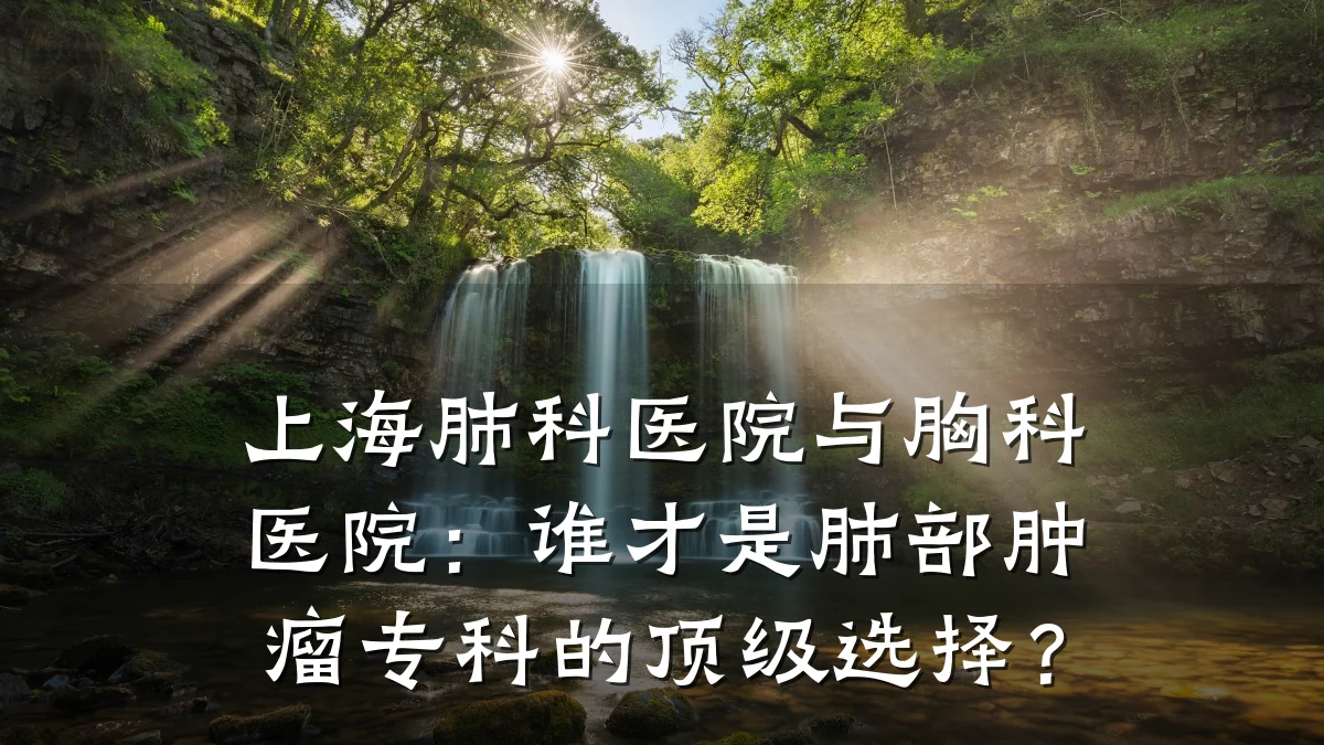 上海肺科医院与胸科医院:谁才是肺部肿瘤专科的顶级选择?