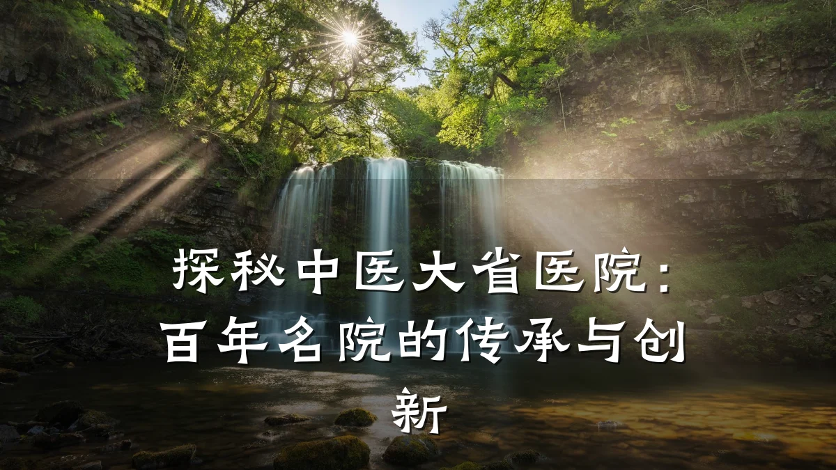 探秘中医大省医院:百年名院的传承与创新