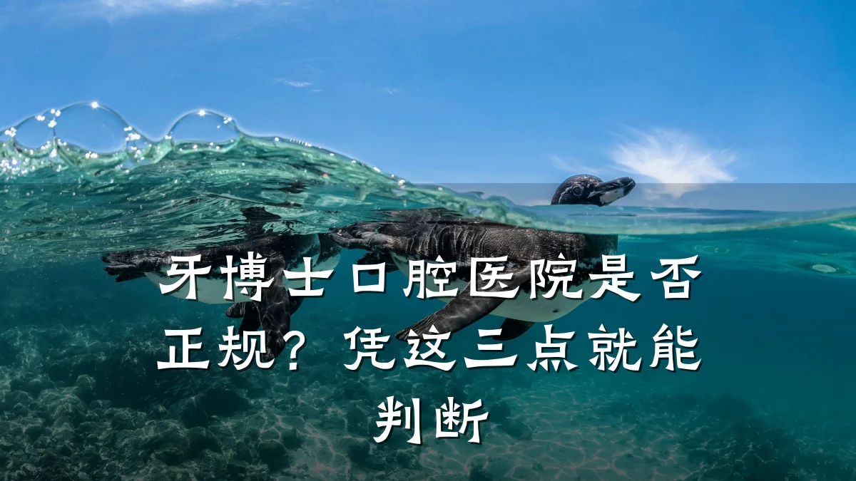 牙博士口腔医院是否正规？凭这三点就能判断