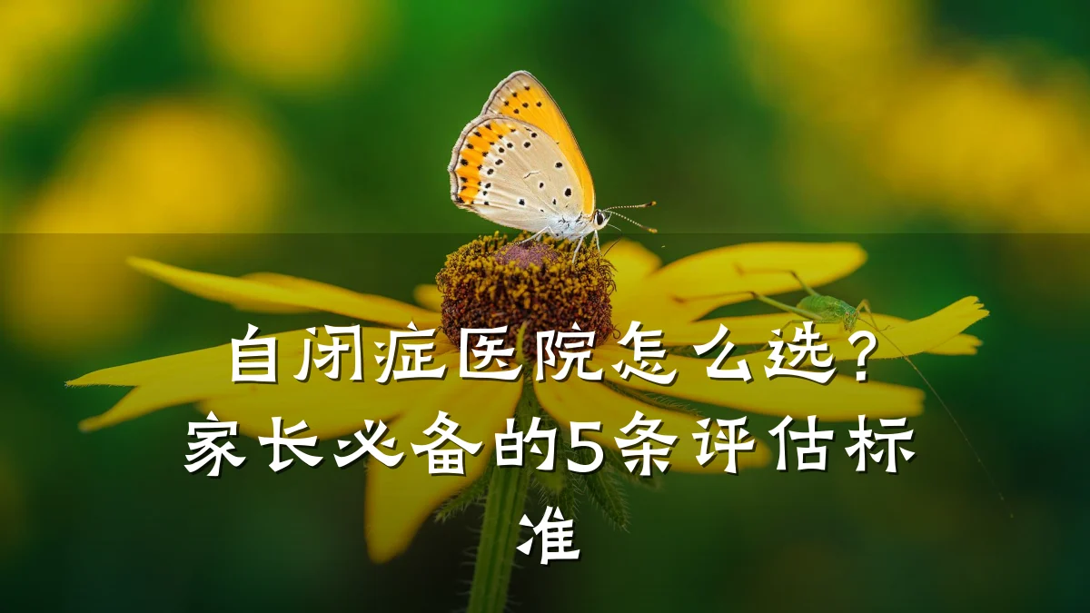自闭症医院怎么选？家长必备的5条评估标准