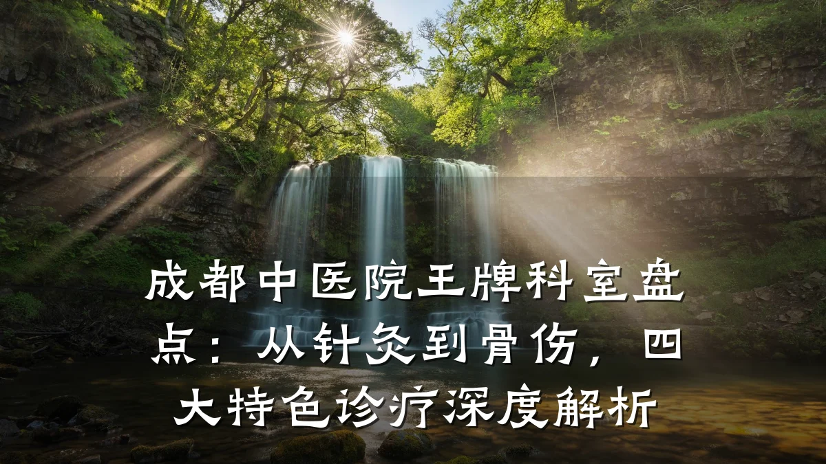成都中医院王牌科室盘点：从针灸到骨伤，四大特色诊疗深度解析
