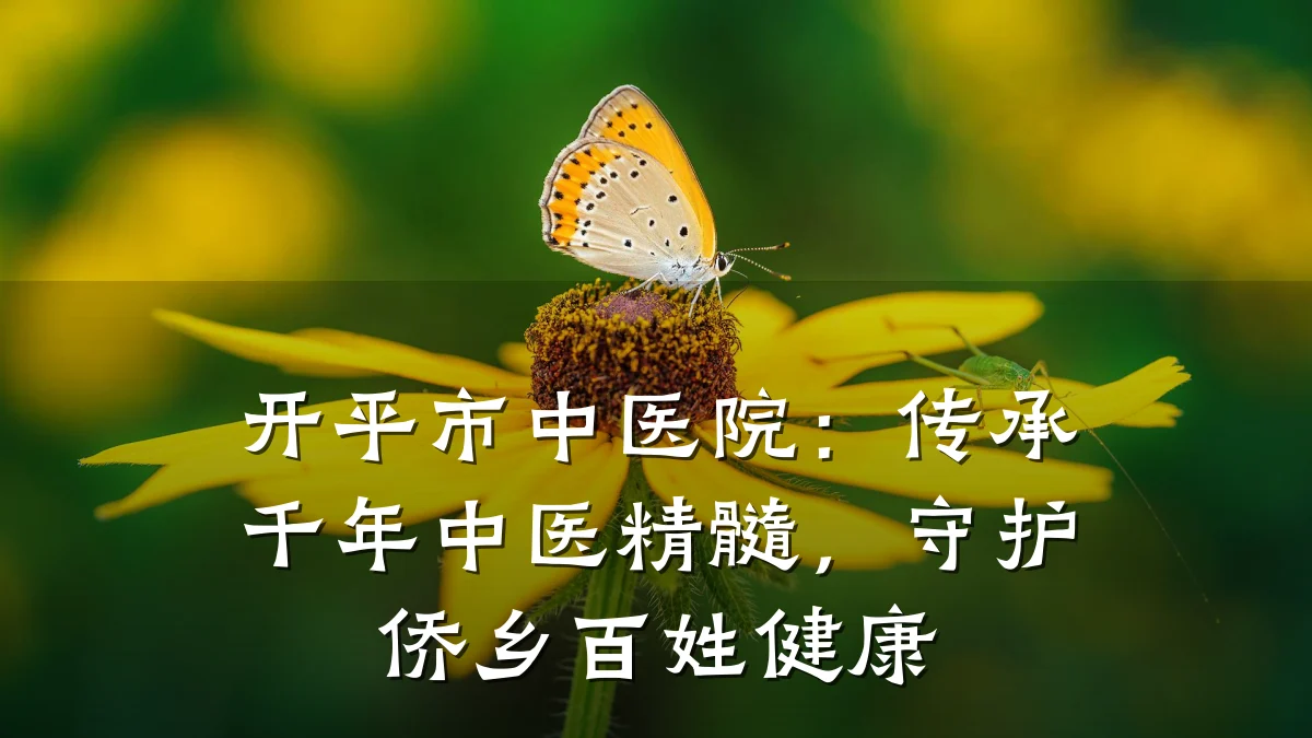 开平市中医院：传承千年中医精髓，守护侨乡百姓健康