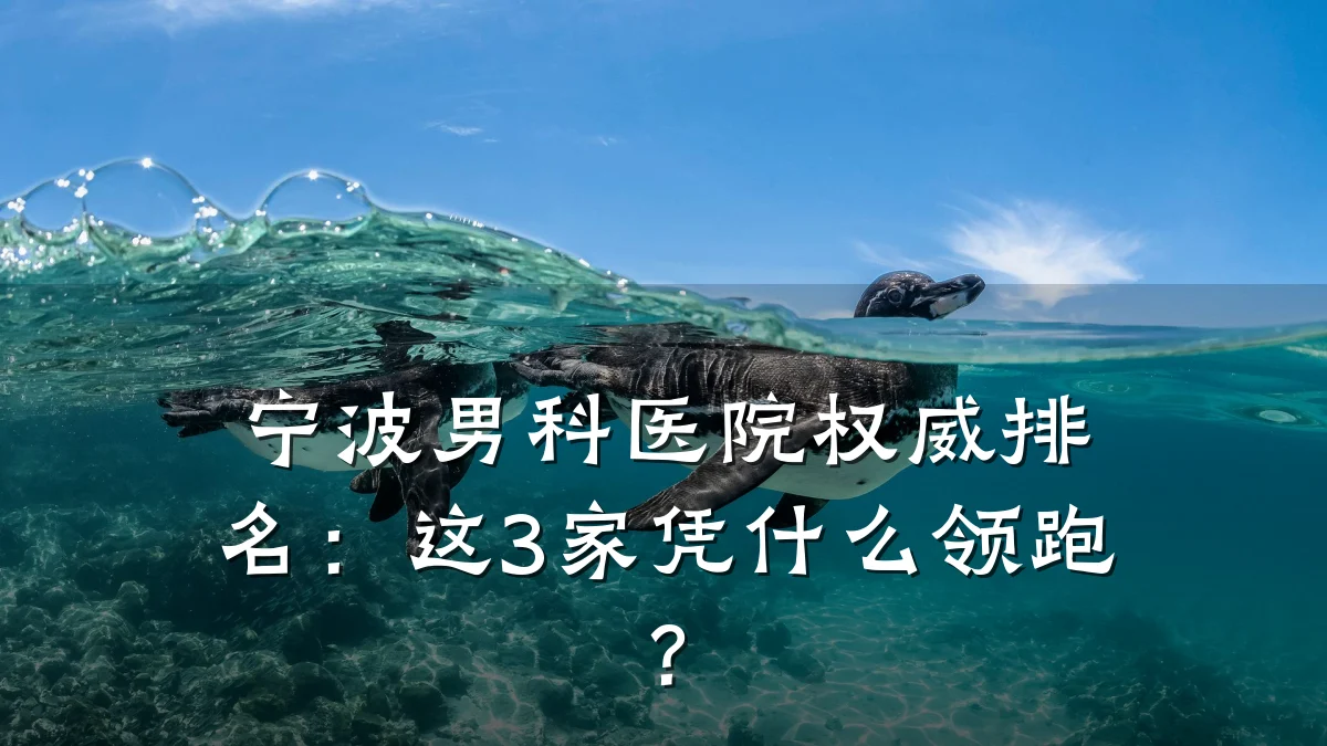 宁波男科医院权威排名：这3家凭什么领跑？