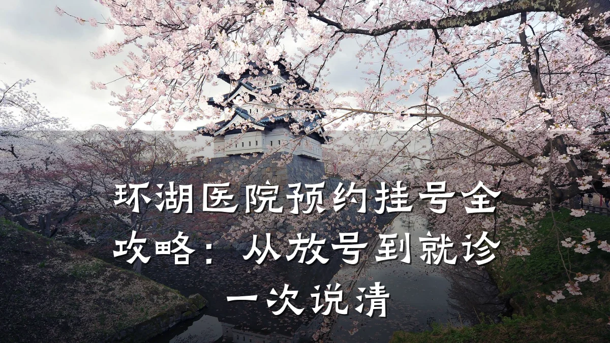环湖医院预约挂号全攻略：从放号到就诊一次说清