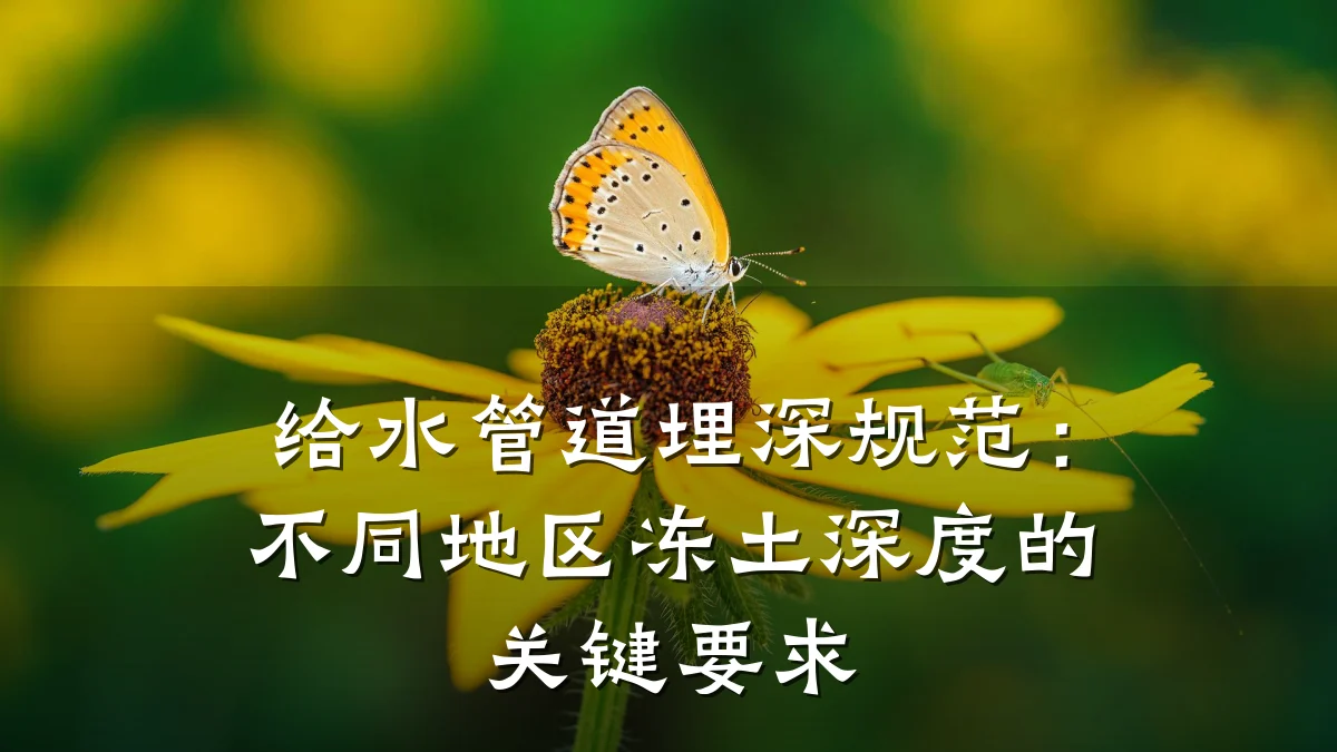 给水管道埋深规范：不同地区冻土深度的关键要求