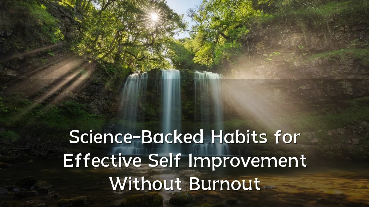 Science-Backed Habits for Effective Self Improvement Without Burnout