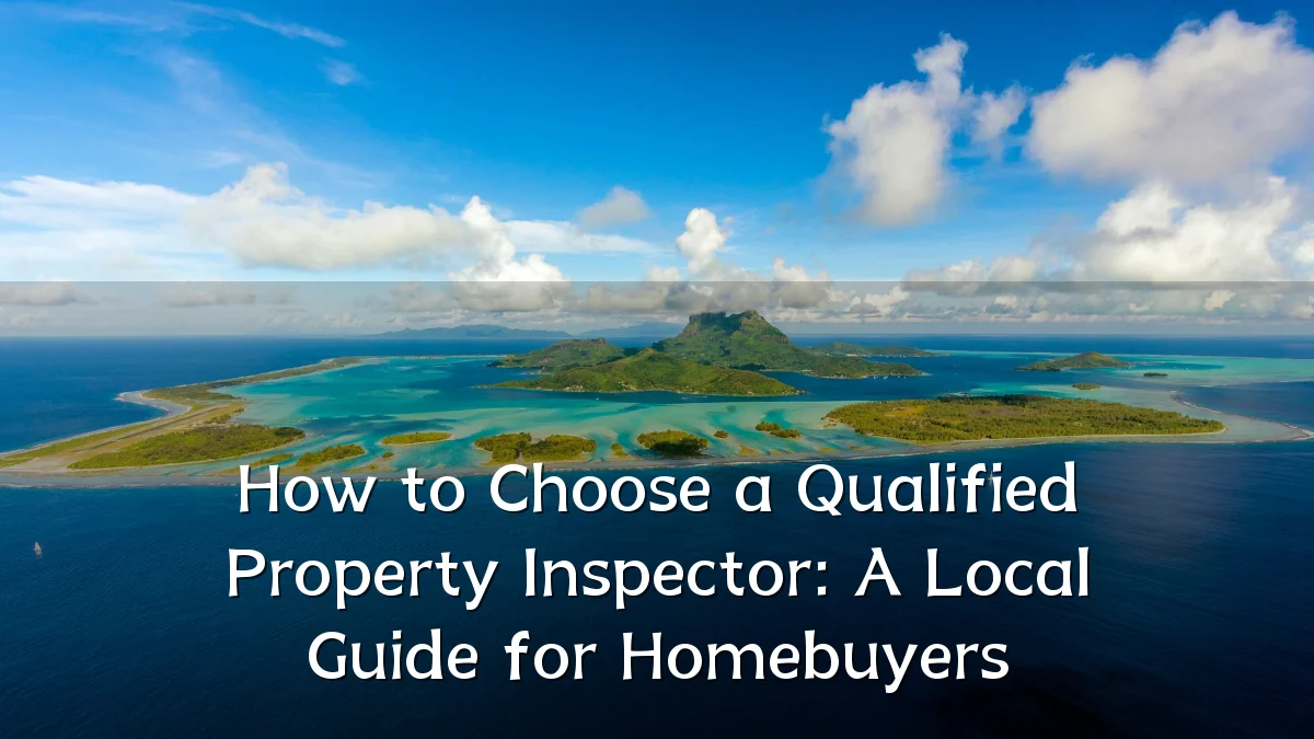 How to Choose a Qualified Property Inspector: A Local Guide for Homebuyers